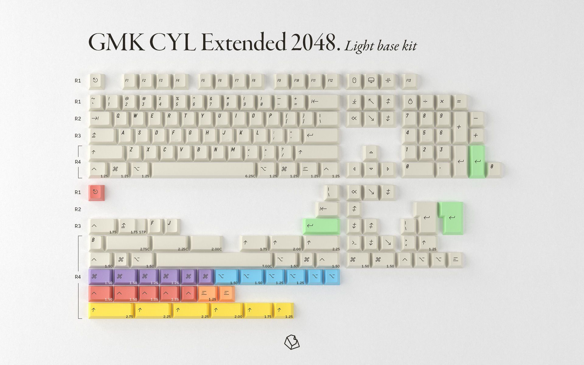 GMK CYL Extended 2048 by biip - Base Kit Light