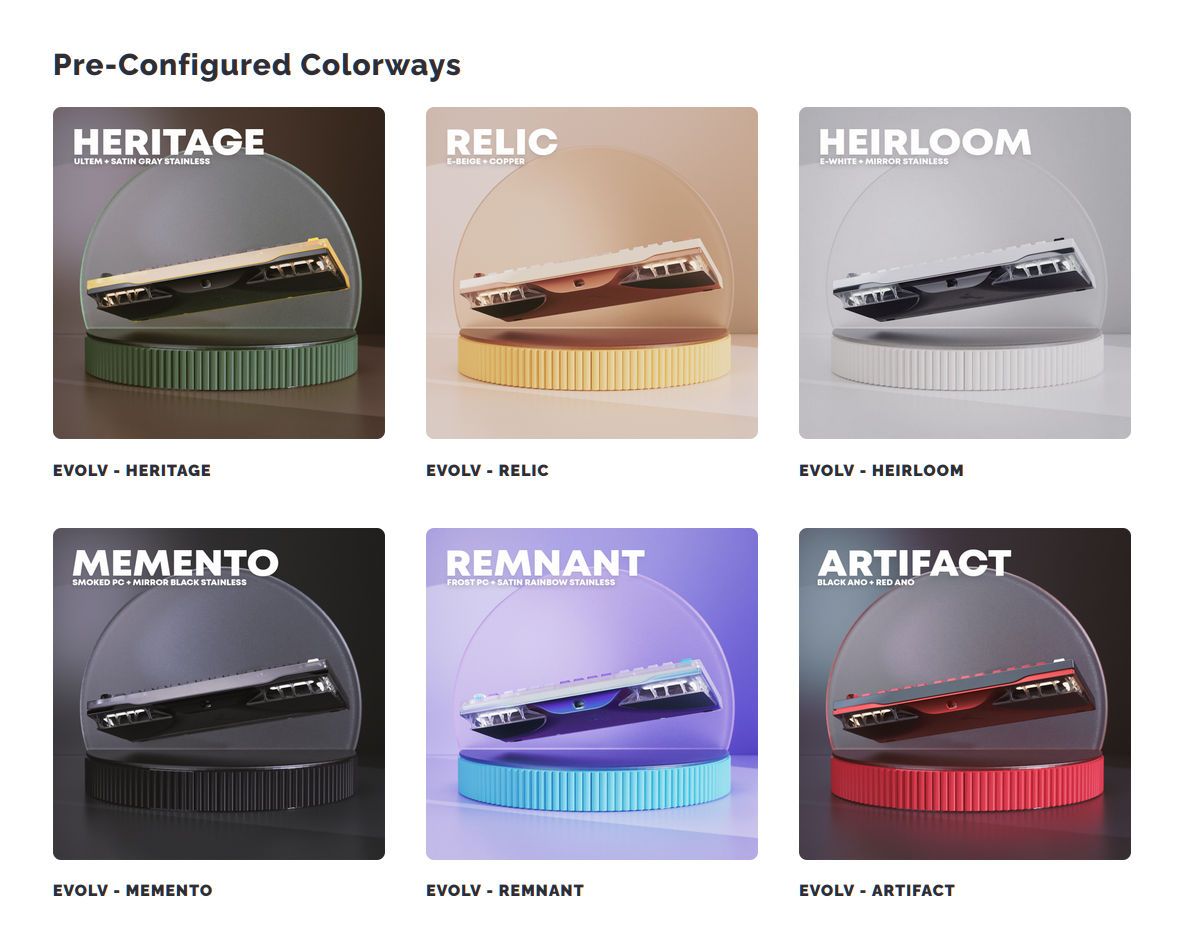 Evolv - Pre-configured Colorways