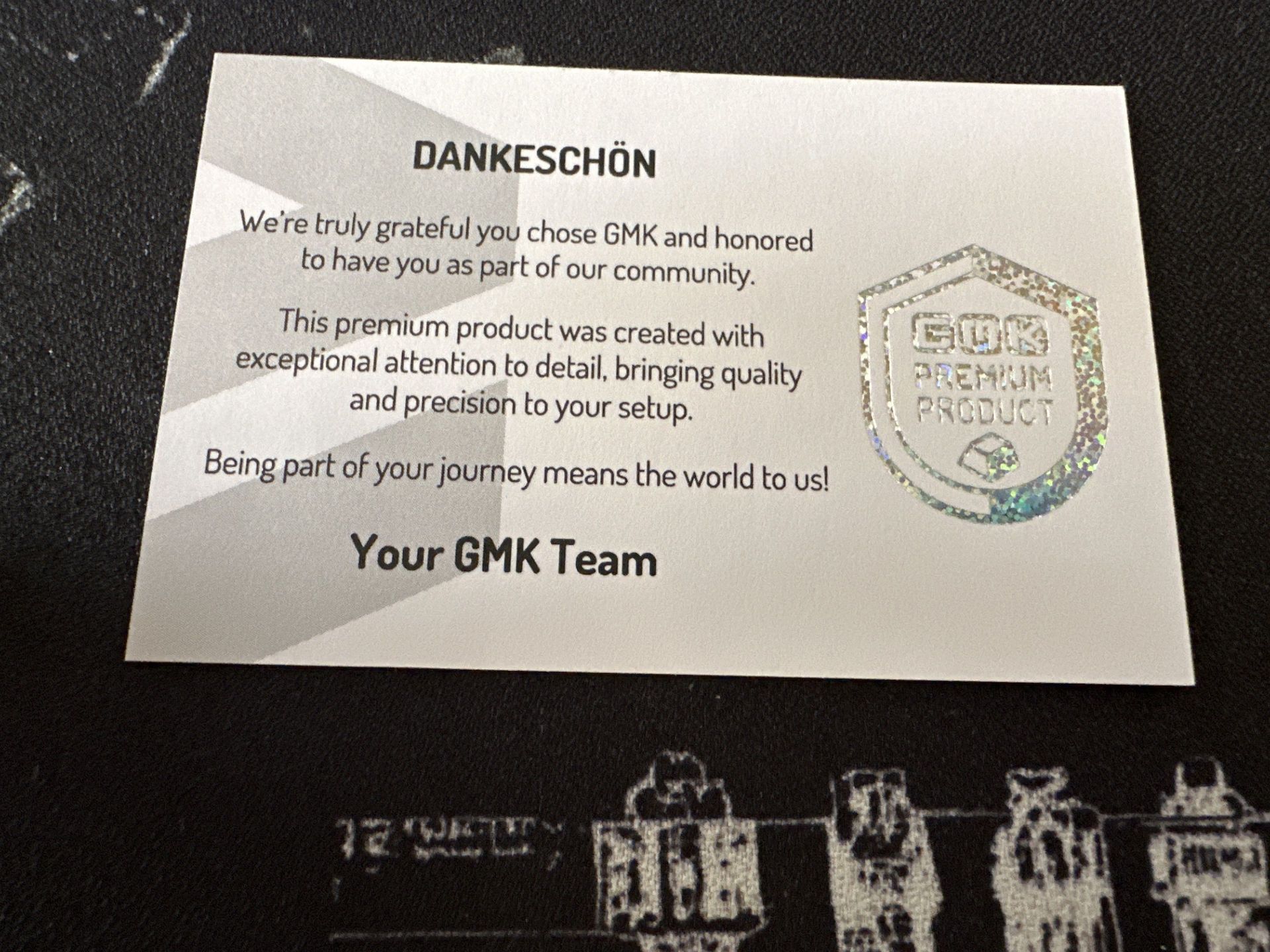 GMK Authenticity Card