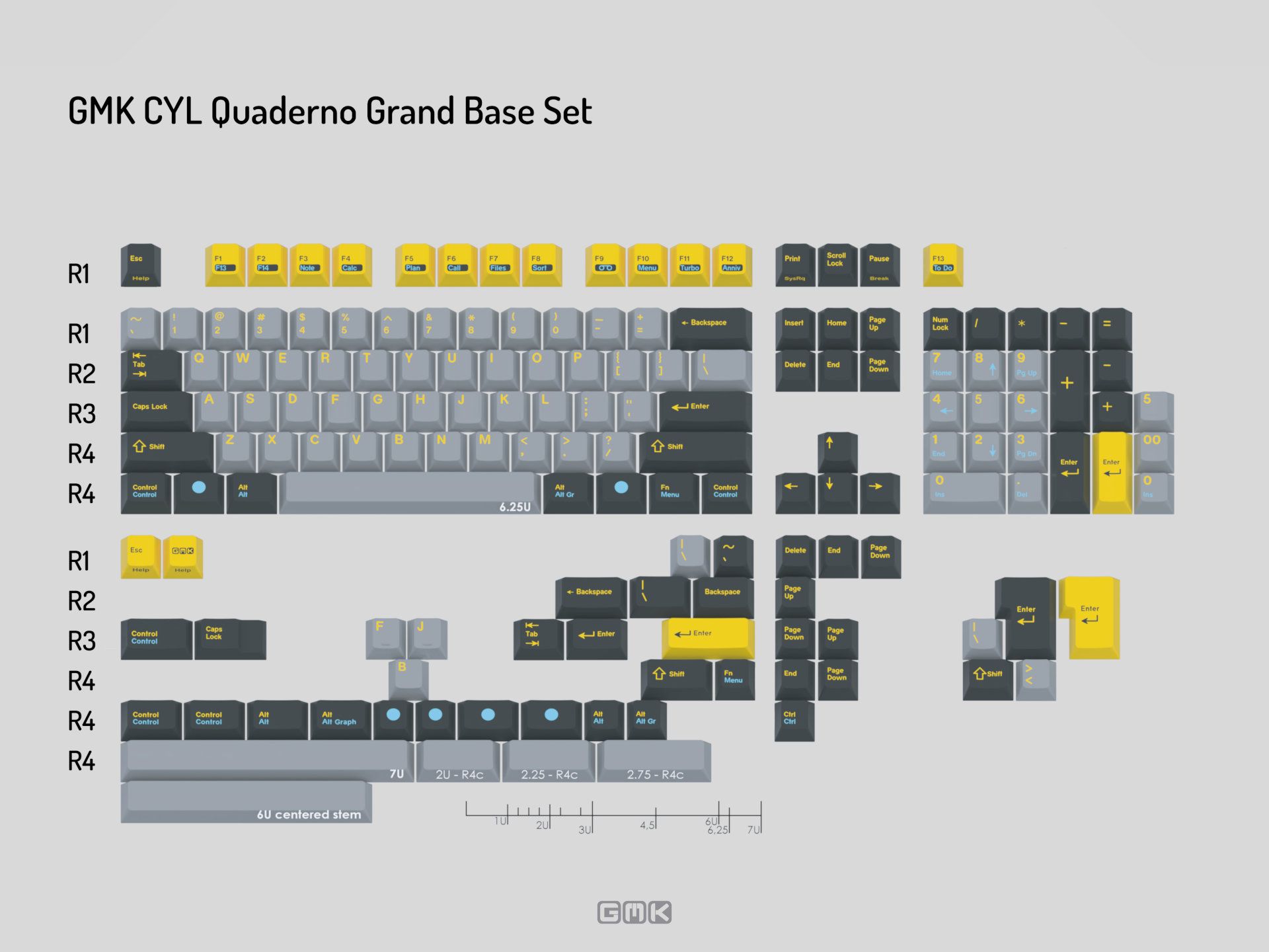 GMK CYL Quaderno by Gtour - Grand Base Kit